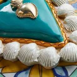 CUORE IN CERAMICA BIANCO E TURCHESE SUMMER VIBES