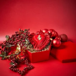 CUORE IN CERAMICA SMALTATO ROSSO "TRUE LOVE