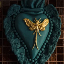 Cuore in ceramica verde Ephemerus in Nature