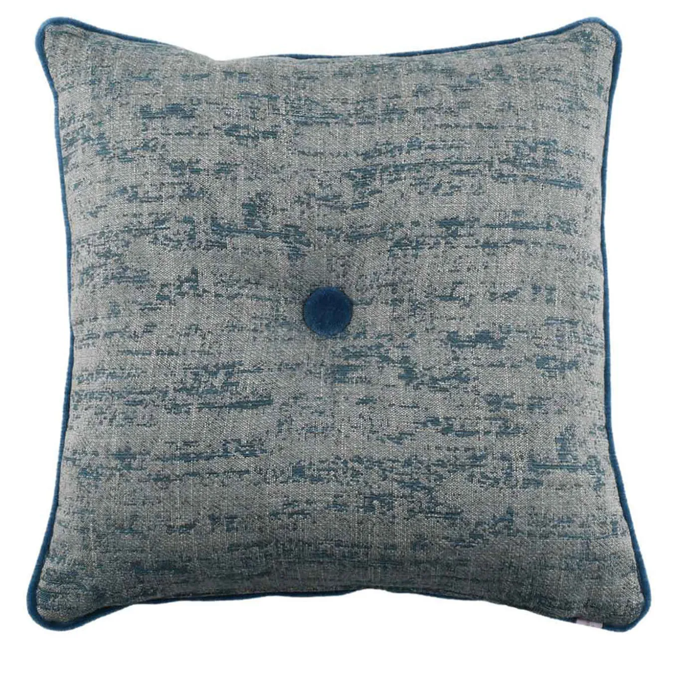 Cuscino Carrè quadrato in tessuto jacquard grigio blu