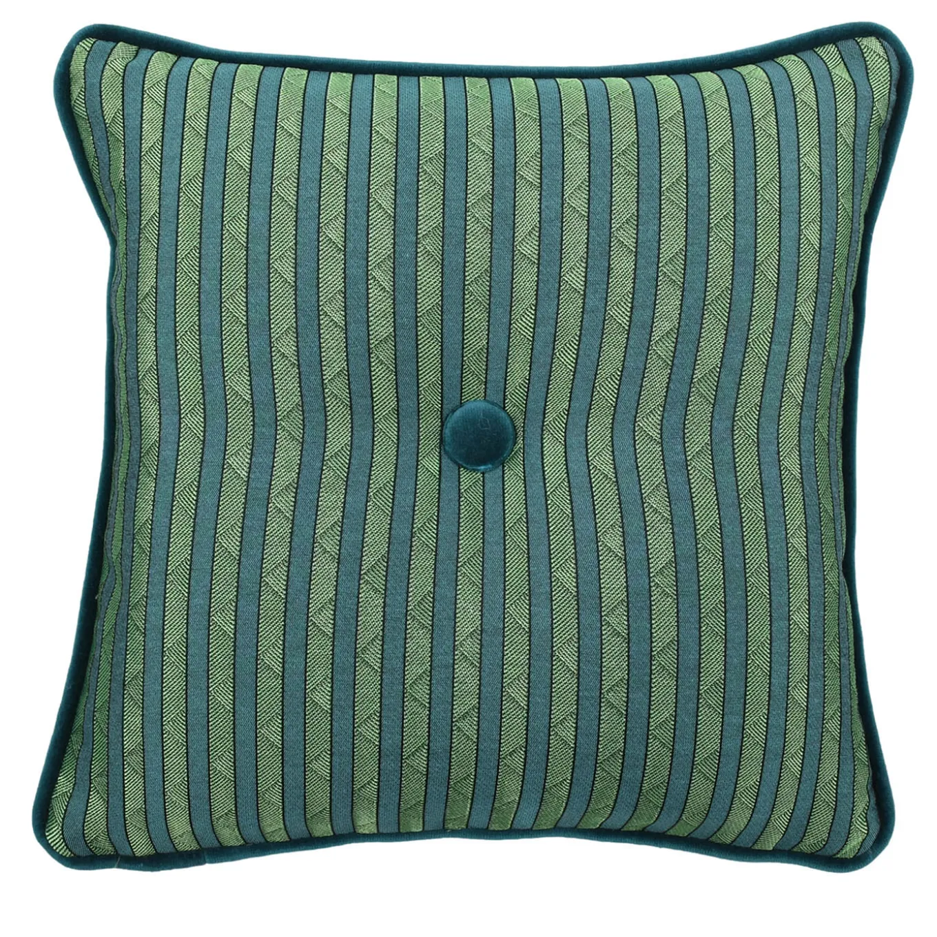 Cuscino Emerald Carré in tessuto jacquard a righe