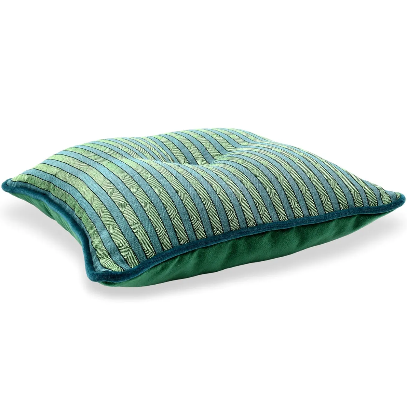 Cuscino Emerald Carré in tessuto jacquard a righe
