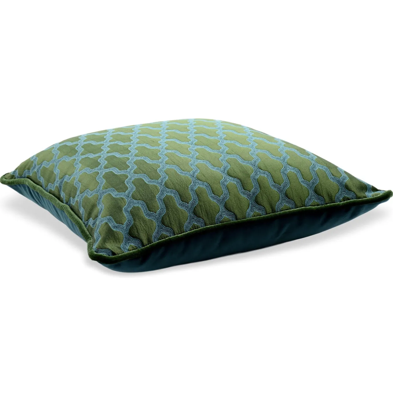 Cuscino Emerald Carré in tessuto jacquard