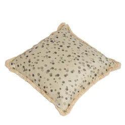 Cuscino grande con frange bianche e nere