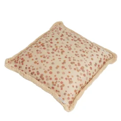 Cuscino grande con frange color caramello e marrone