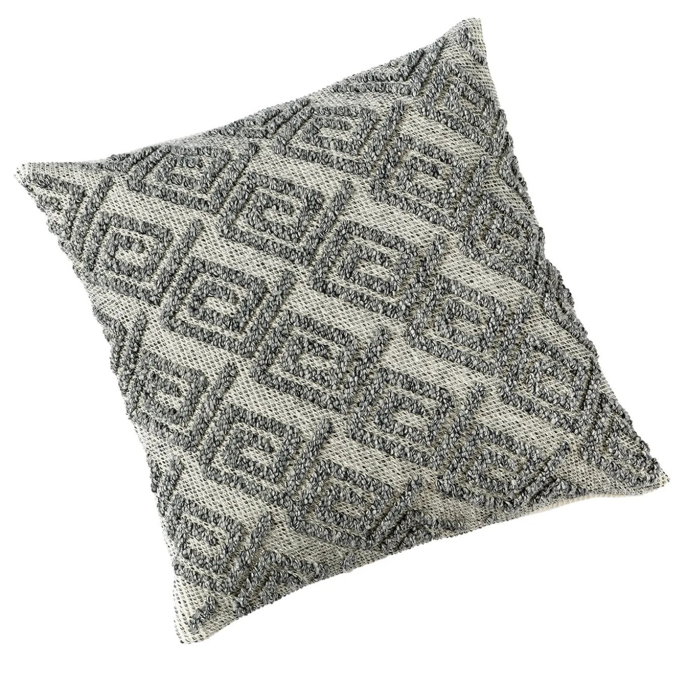 Cuscino melange nero ed ecru #2