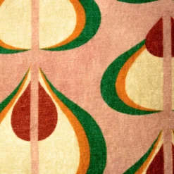 Cuscino rettangolare in velluto policromo a motivi Sassifraga