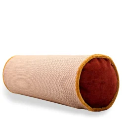 Cuscino Rullo in tessuto jacquard falso unito