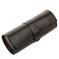 Custodia per orologi e gioielli in pelle nera