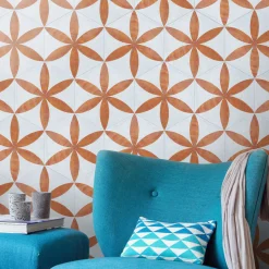 Daamè Set di 28 piastrelle esagonali arancioni #1