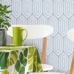 Daamè Set di 38 piastrelle romboidali bianche e grigie