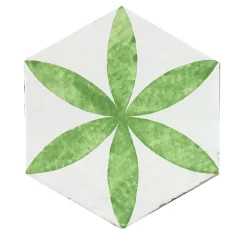 Daamè Set di 28 piastrelle verdi esagonali #1