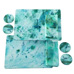 Dafne Set di 2 tovagliette in fibra di legno lucida stampata