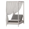 Daybed bianco a 1 posto con baldacchino