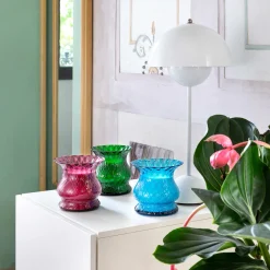 Decorazione a candela con tulipani verdi