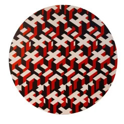 Decorazione murale in tessuto umano rosso