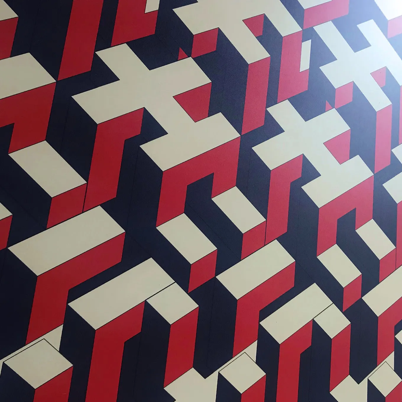 Decorazione murale in tessuto umano rosso