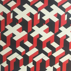 Decorazione murale in tessuto umano rosso