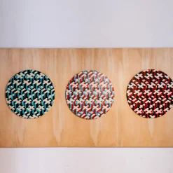 Decorazione murale in tessuto umano rosso