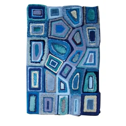 Decostruzione in arazzo blu