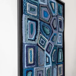 Decostruzione in arazzo blu