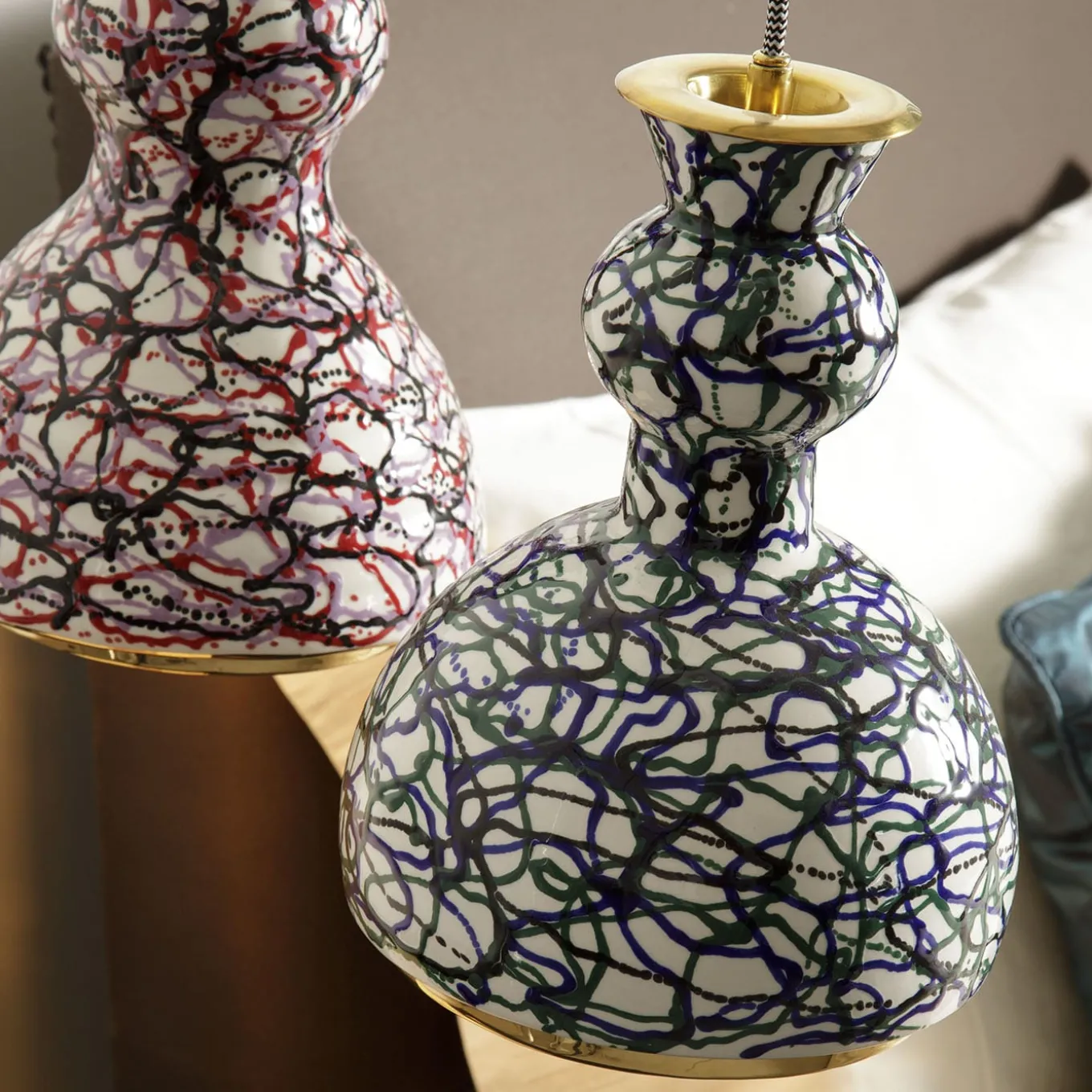 7307/DE/R Lampada a sospensione Allegra policroma