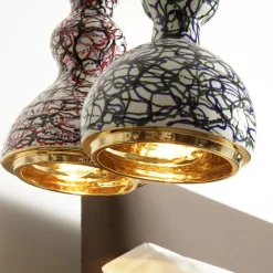 7307/DE/R Lampada a sospensione Allegra policroma