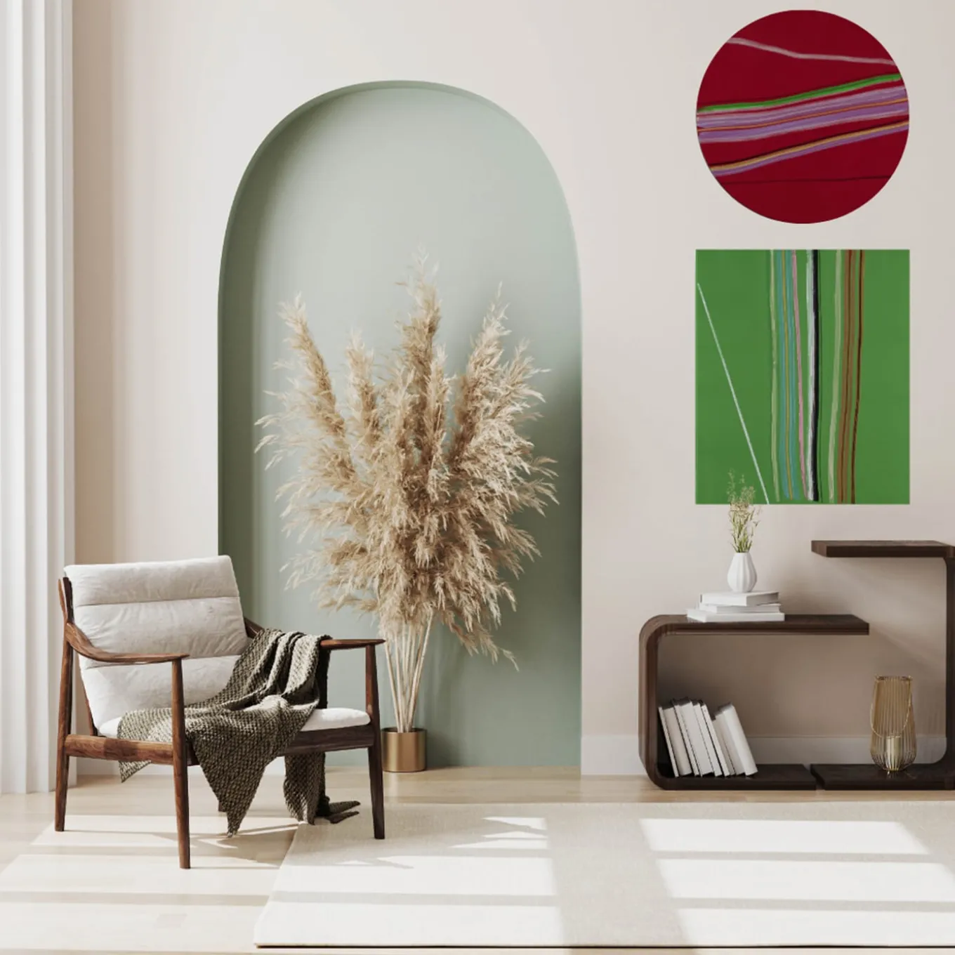 Dipinto Lumen Vibrazioni Verde