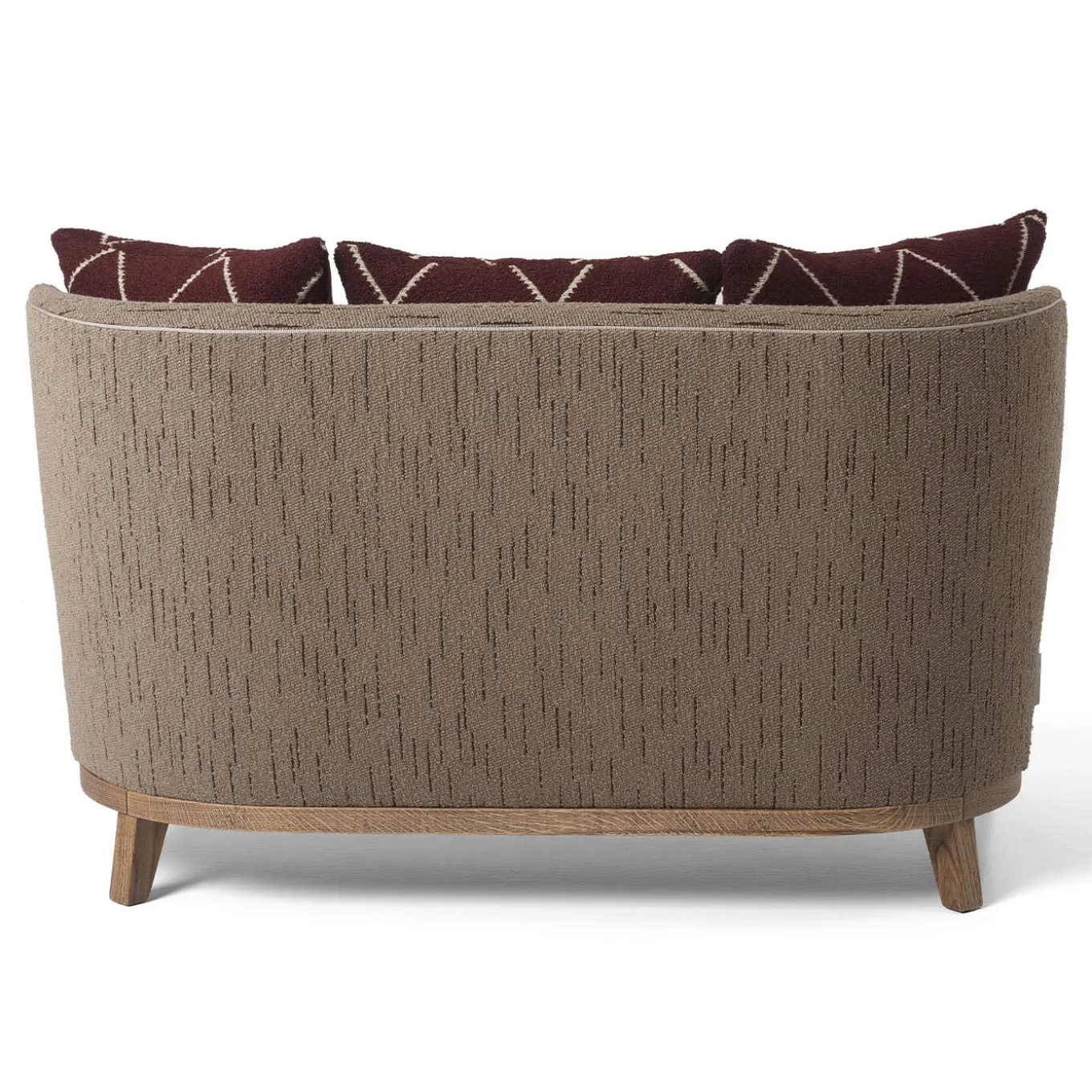 Divanetto Agostina tessuto grigio e bordeaux