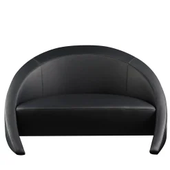 DIVANETTO RUSTY IN PELLE NERA