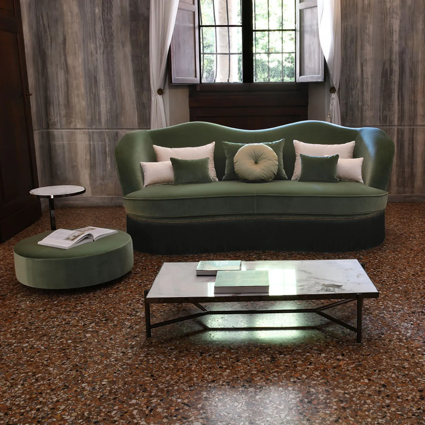 Divano a 3 posti Dione verde