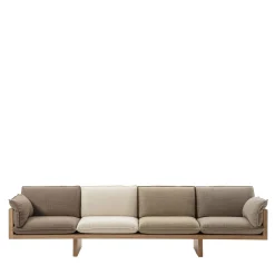 Divano a 4 posti in legno di quercia York St.