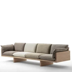 Divano a 4 posti in legno di quercia York St.