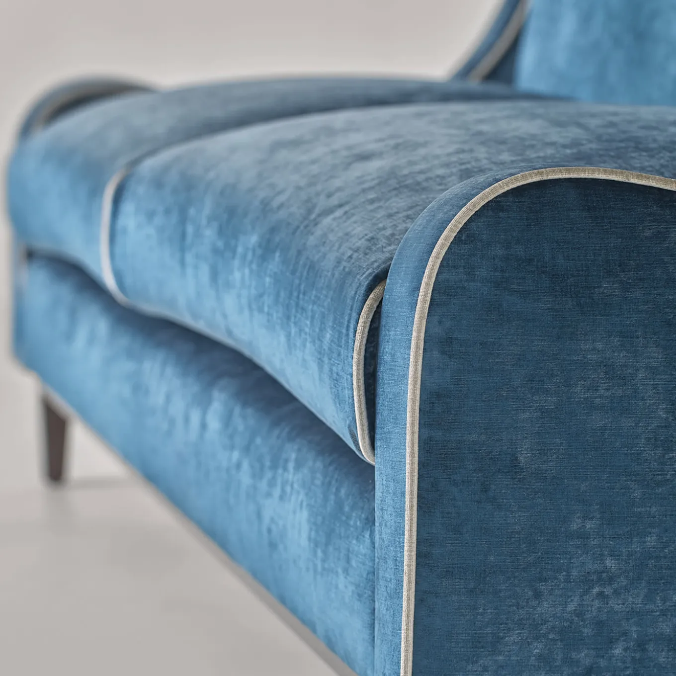 Divano a 3 posti in velluto blu navy Paris