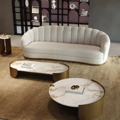 Divano Bouclé Medio Bianco Nest