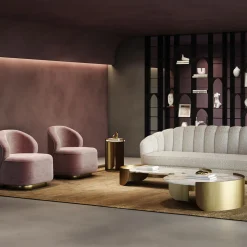 Divano Bouclé Medio Bianco Nest