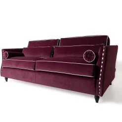 Divano classico Bramante velluto bordeaux
