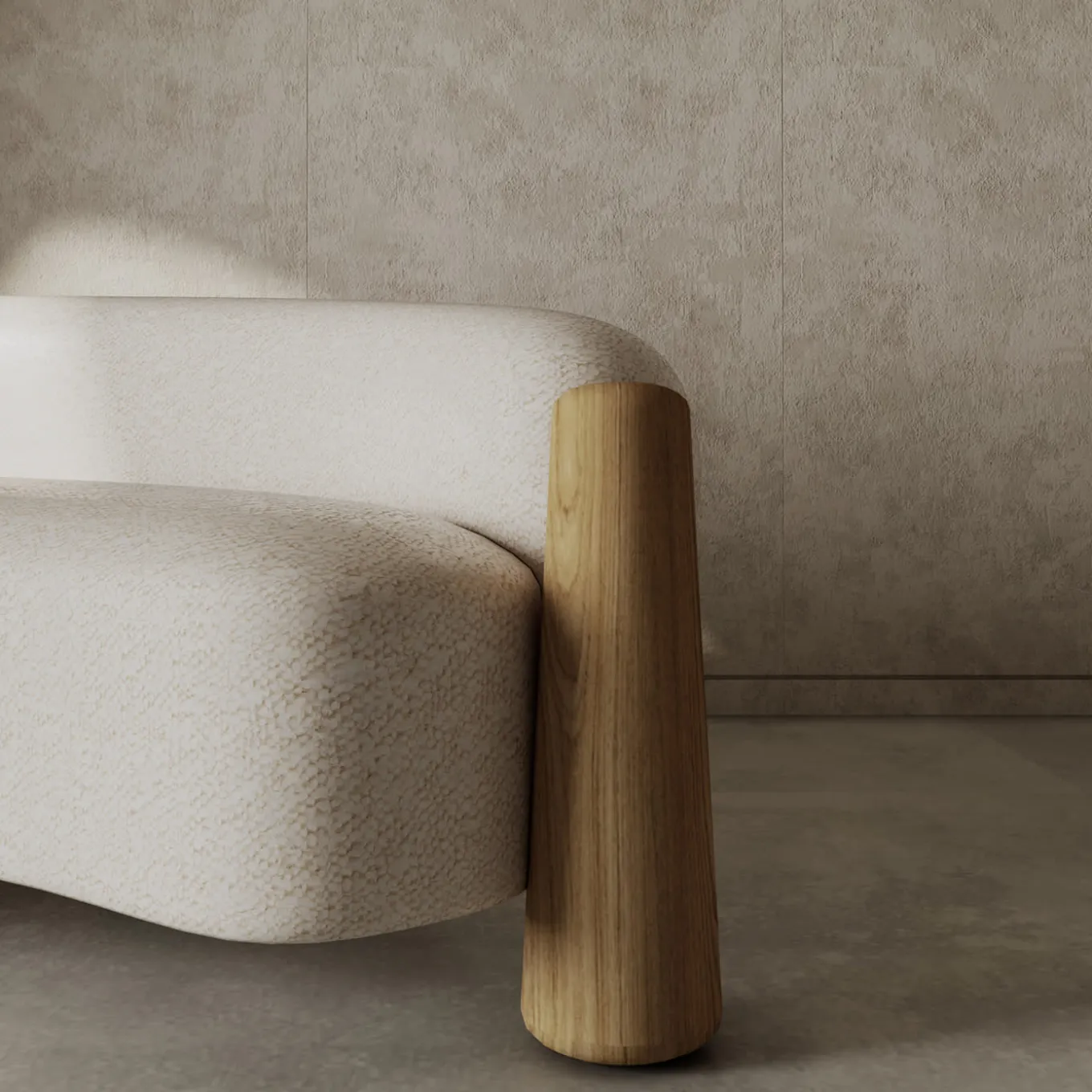 Divano curvo bianco Golfo