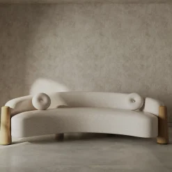 Divano curvo bianco Golfo