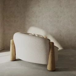 Divano curvo bianco Golfo