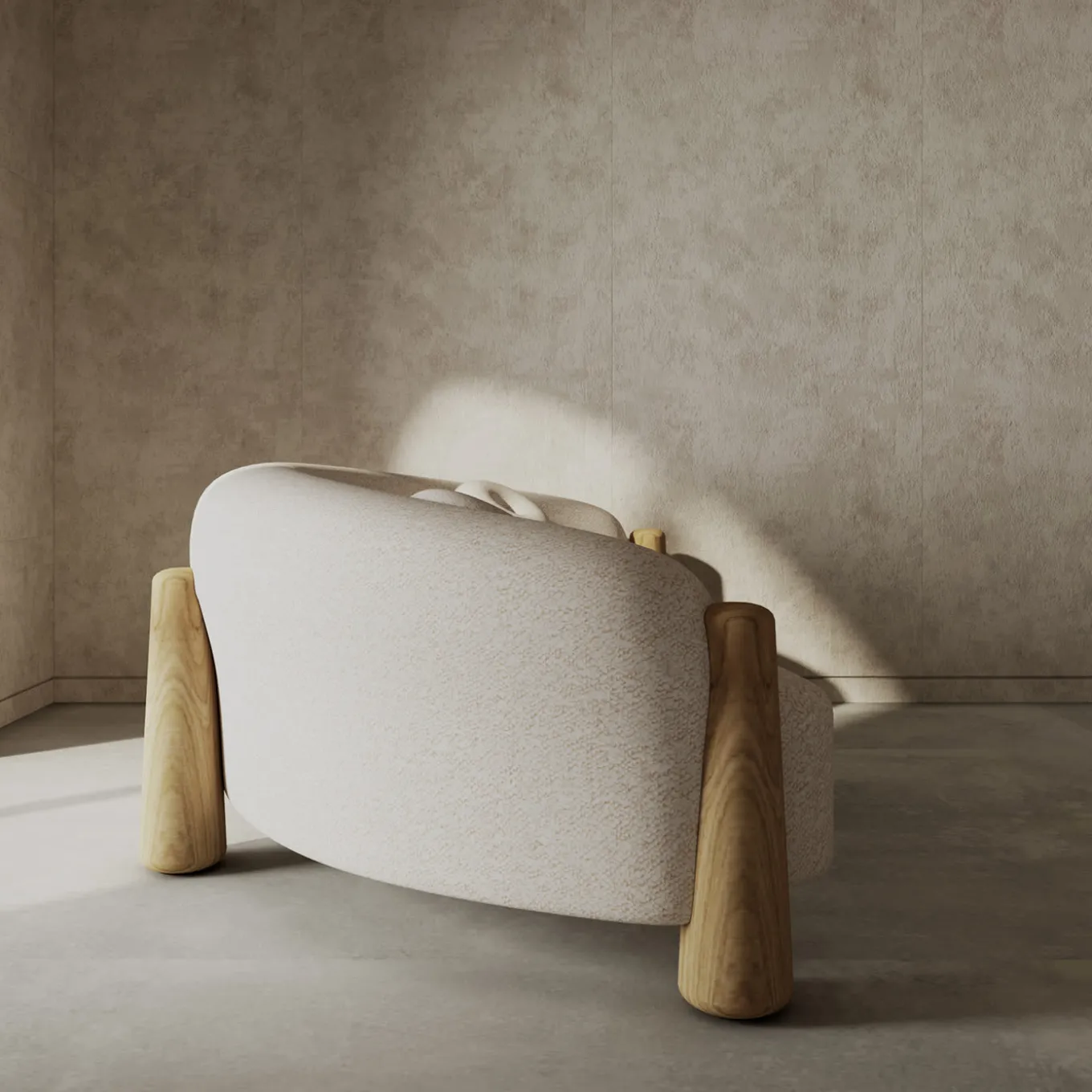 Divano curvo bianco Golfo