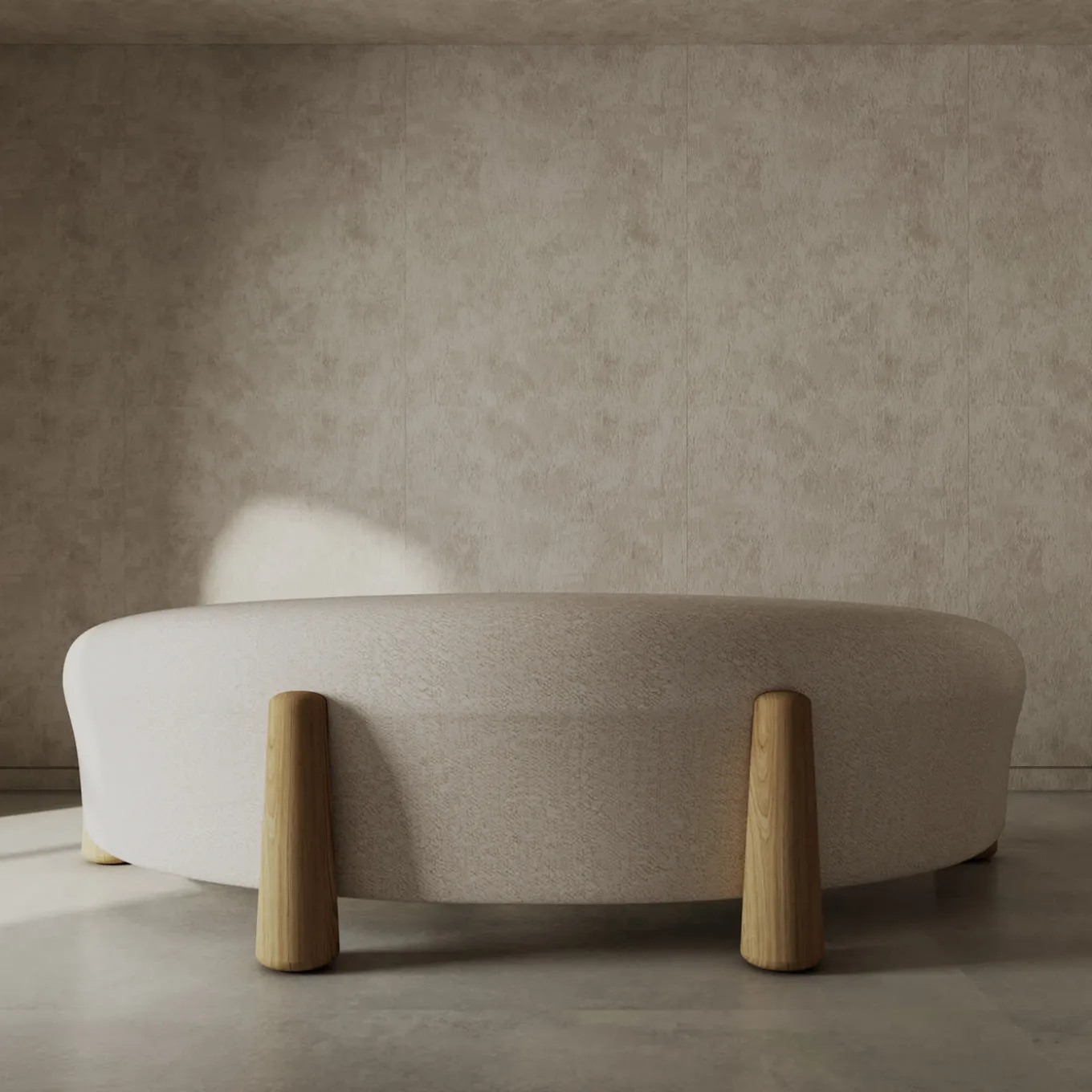 Divano curvo bianco Golfo