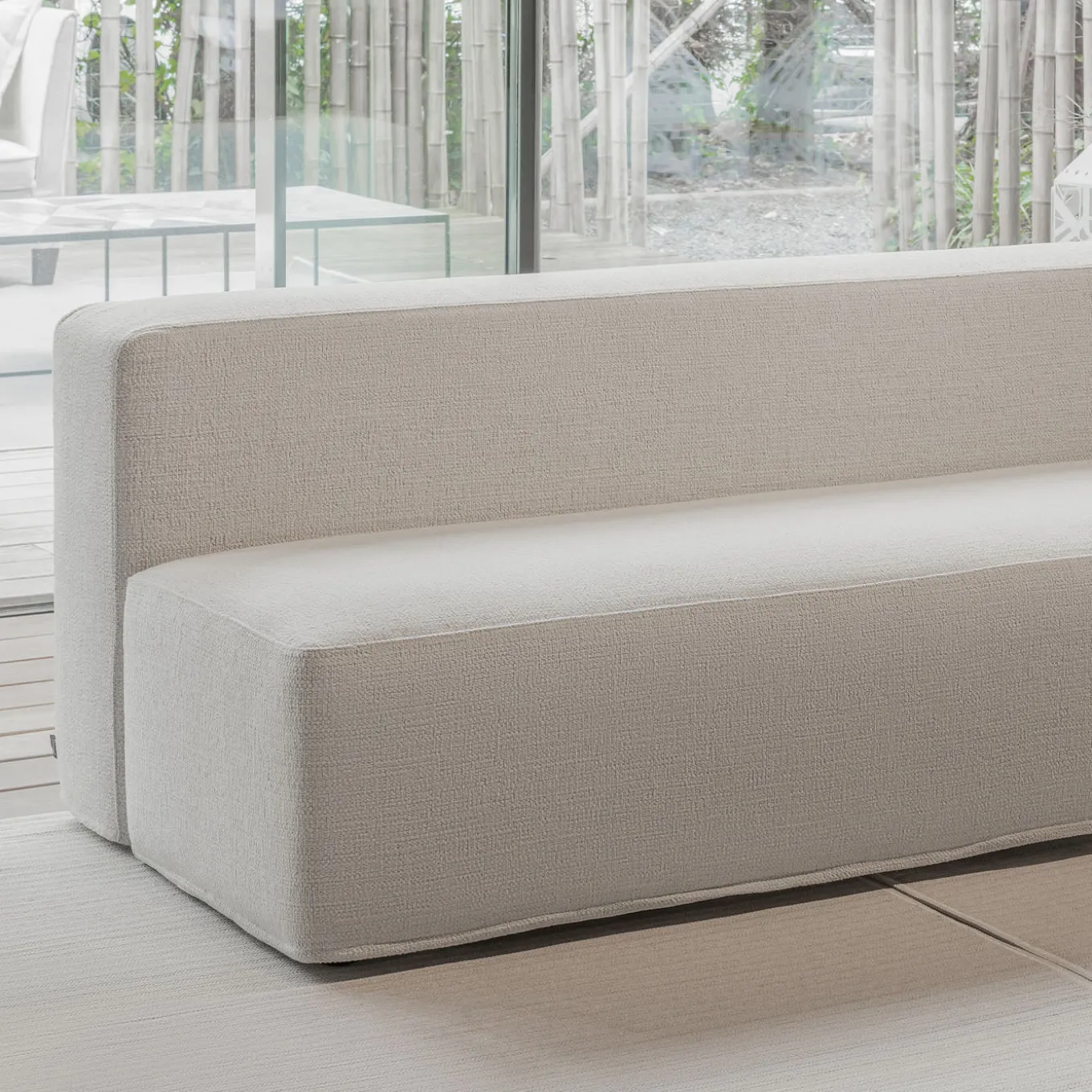 Divano da esterno Norman in tessuto beige