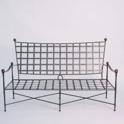 Divano da esterno reclinabile con cuscino a trama incrociata