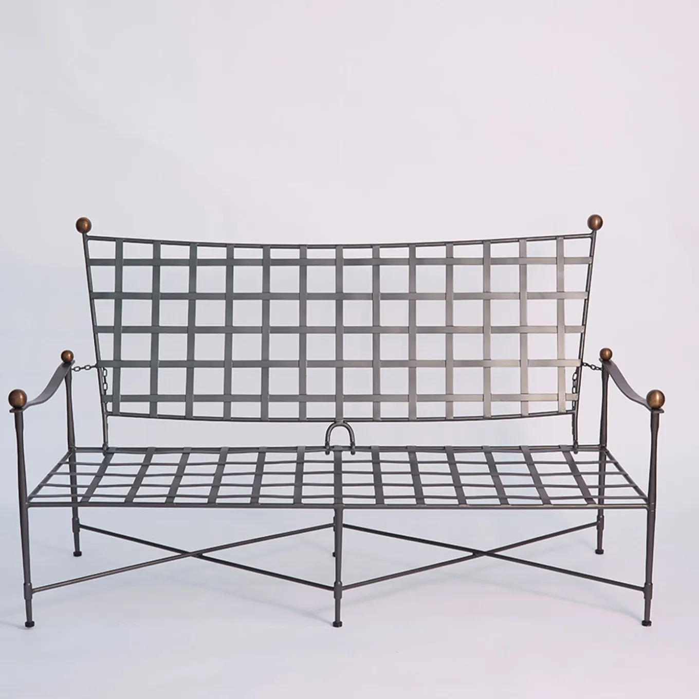 Divano da esterno reclinabile con cuscino a trama incrociata