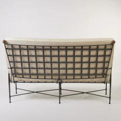 Divano da esterno reclinabile con cuscino a trama incrociata