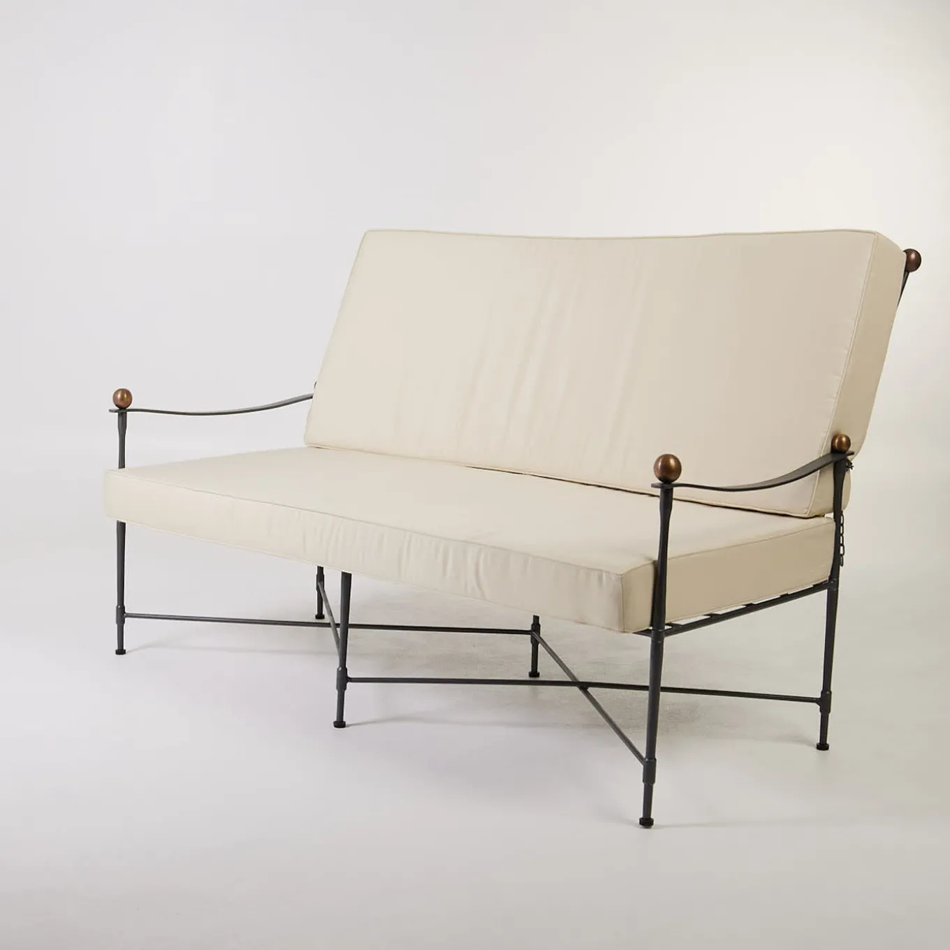 Divano da esterno reclinabile con cuscino a trama incrociata