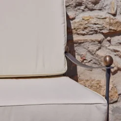 Divano da esterno reclinabile con cuscino a trama incrociata