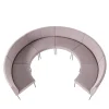 Divano di composizione Laguna "F" Half Moon Pink