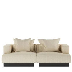 Divano Modulare in Tessuto Dedar Grand Natte' Bianco Moonage Daydream